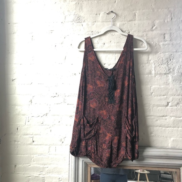 Romper - red and floral - Picture 3 of 5